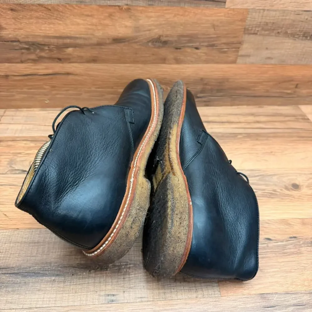 Frye Mens Size 9D Murray Black Leather Lace Up Chukka Ankle Boots